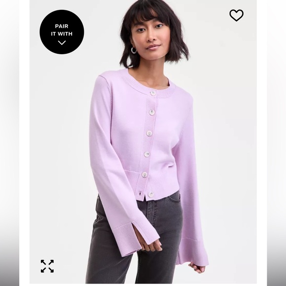 ON 34th Sweaters - On 34th
Women's Split-Cuff Crewneck Cropped Cardigan, Macy's Exclusive